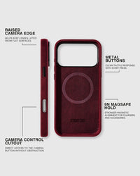 ALCANTARA PHONE CASE — BORDEAUX