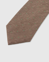 CHESTNUT HERRINGBONE TIE