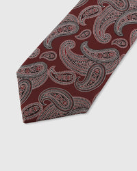 GARNET PAISLEY TIE