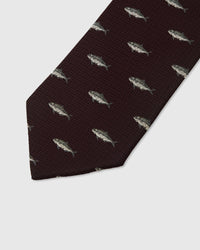 BURGUNDY TROUT TIE