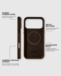 ALCANTARA PHONE CASE — ESPRESSO