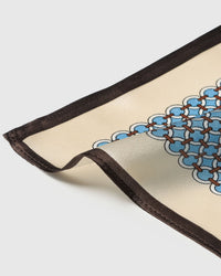 BLUE TRELLIS SILK SCARF