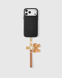 AMBER BOW LEATHER PHONE STRAP