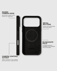 ALCANTARA PHONE CASE — BLACK