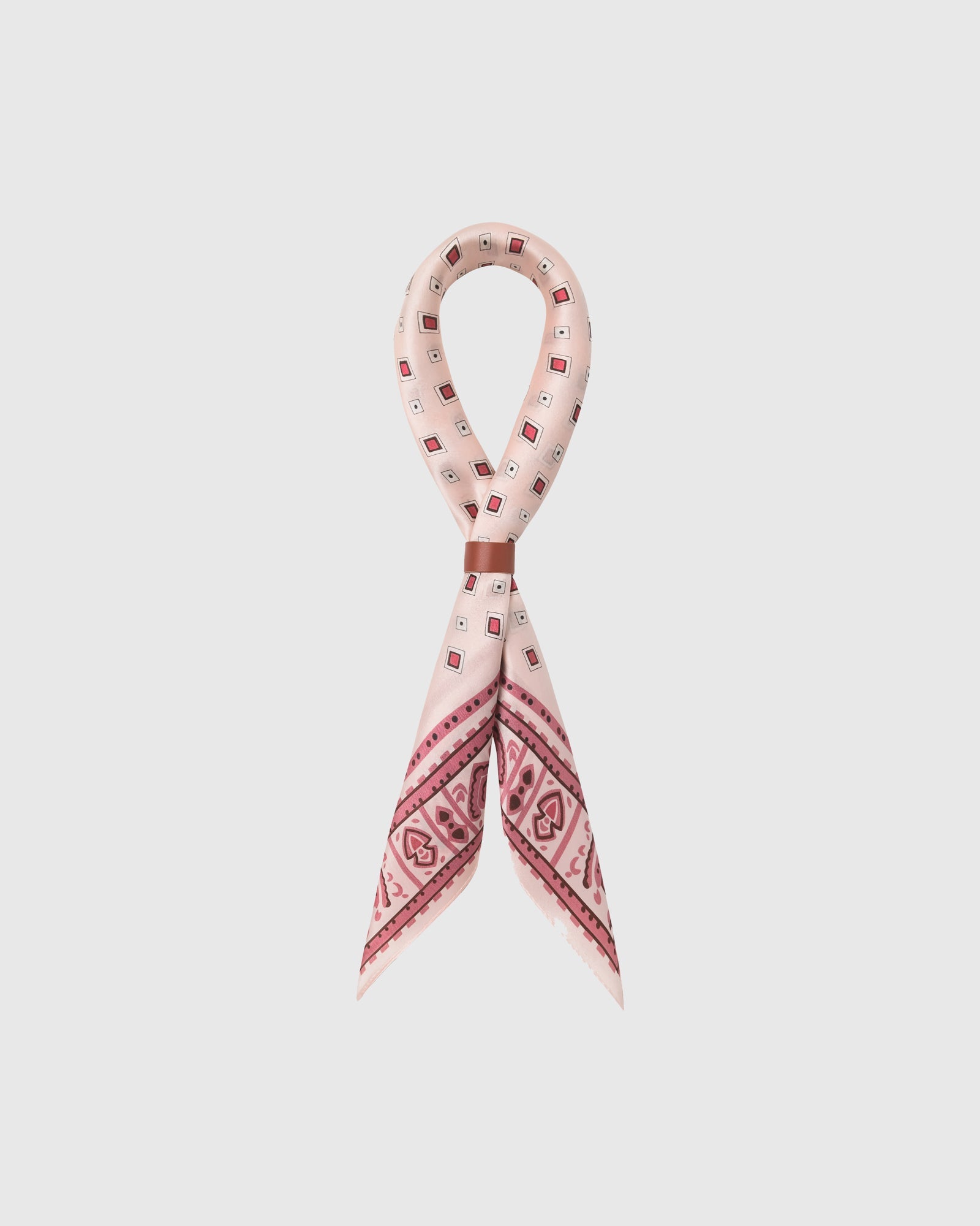 ROSEWATER TILE SILK SCARF