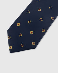 NAVY QUATREFOIL TIE