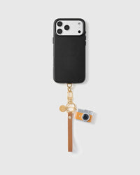 TANGERINE LENS LEATHER PHONE STRAP