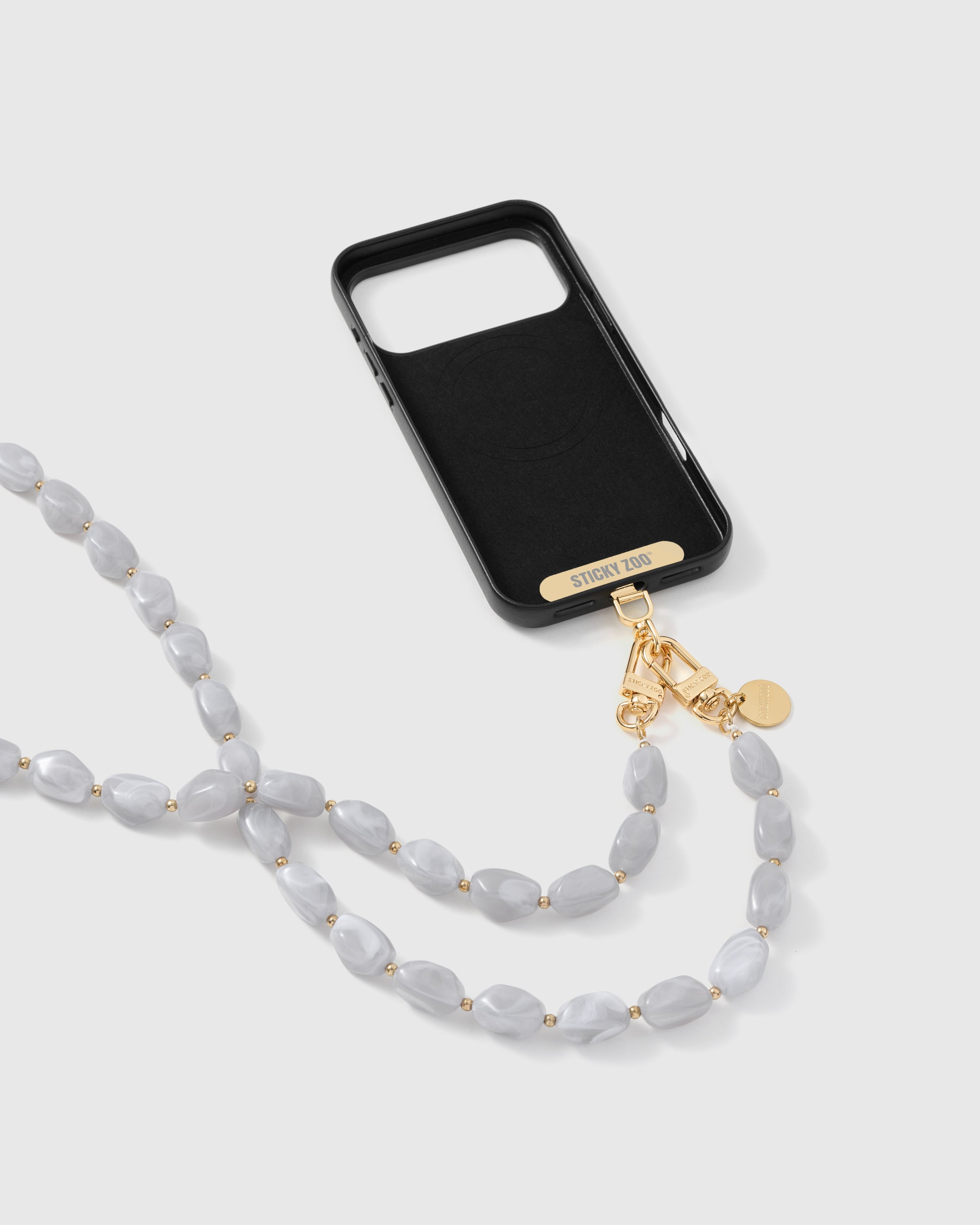 CLOUD MARBLE CROSS-BODY PHONE STRAP