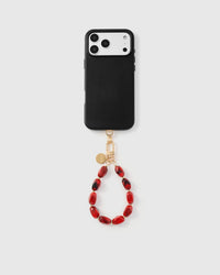 RUBY SMOKE AGATE PHONE STRAP