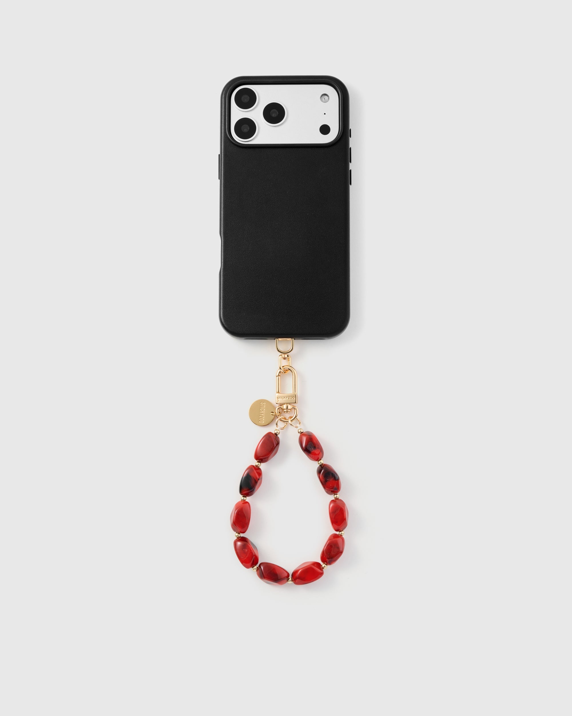 RUBY SMOKE AGATE PHONE STRAP