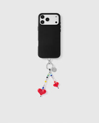 DOUBLE HEART DANGLE PHONE STRAP