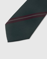 EVERGREEN MERLOT STRIPE TIE