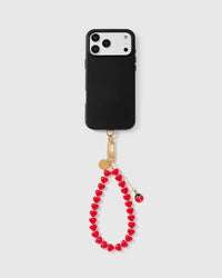CRIMSON LADYBUG HEART STRAP NG TELEPONO  
