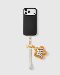 ZEBRA STAR LEATHER PHONE STRAP