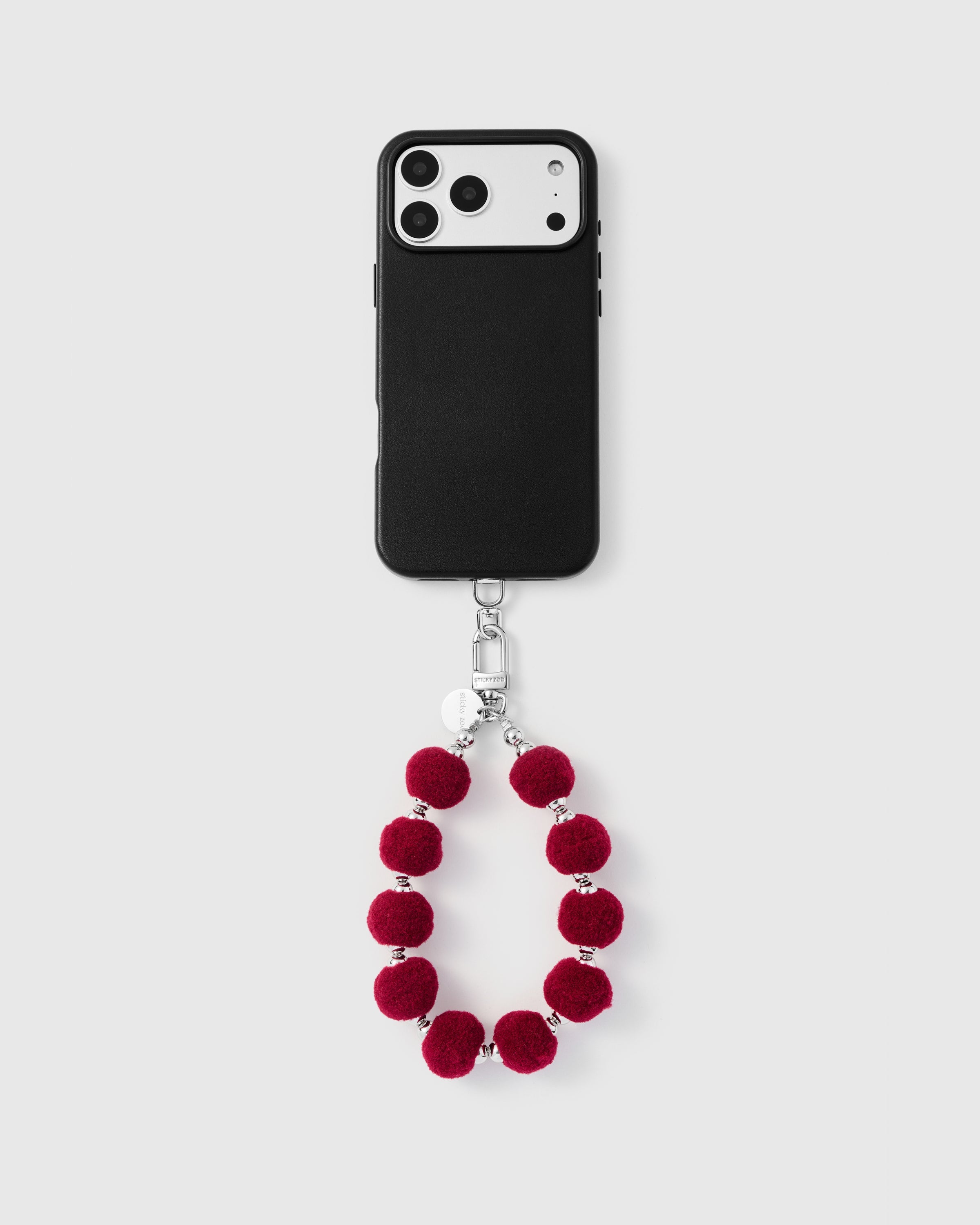 RED POM PHONE STRAP