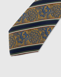 NAVY PAISLEY STRIPE TIE
