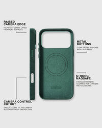 DENIM PHONE CASE — GREEN