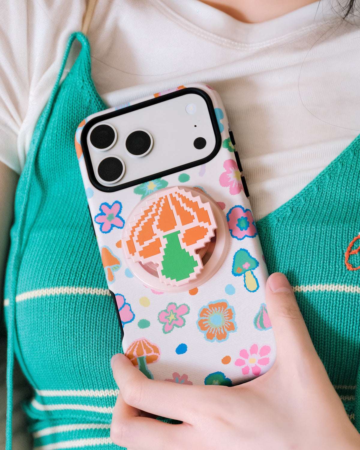 PIXEL MUSHROOM PHONE CASE