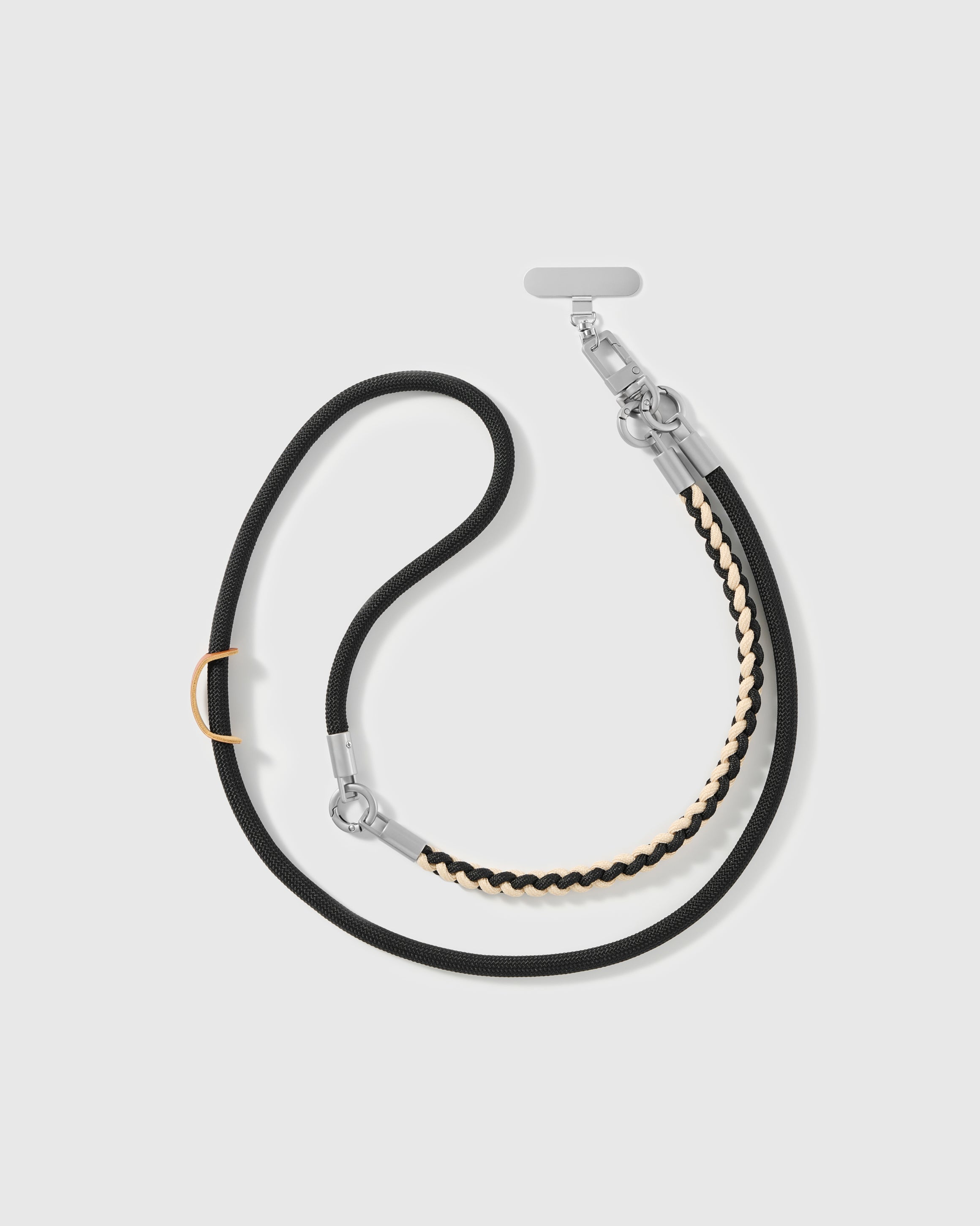 ONYX BRAID CROSS-BODY PHONE STRAP