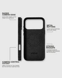 DENIM PHONE CASE — BLACK