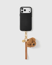 POODLE NA LEATHER NA STRAP PARA SA TELEPONO