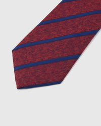 CRIMSON COBALT STRIPE TIE