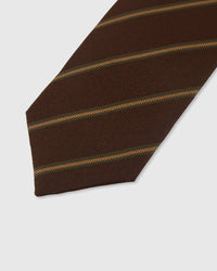COCOA GOLD STRIPE TIE