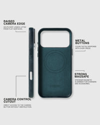 VINTAGE LEATHER NA CASE NG TELEPONO — BLUE