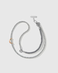 PEWTER BRAID CROSS-BODY PHONE STRAP