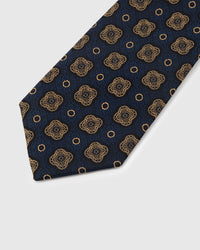 NAVY QUATREFOIL TIE