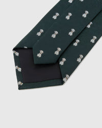 STICKYZOO Forest Tiger Cub Tie reverse showing structured interlining and hand-finished construction, 145 × 8 cm.