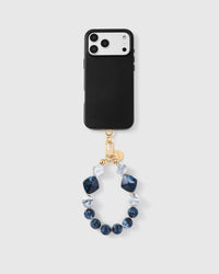 SAPPHIRE MARBLE CLUSTER PHONE STRAP