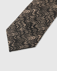 ONYX HERRINGBONE TIE