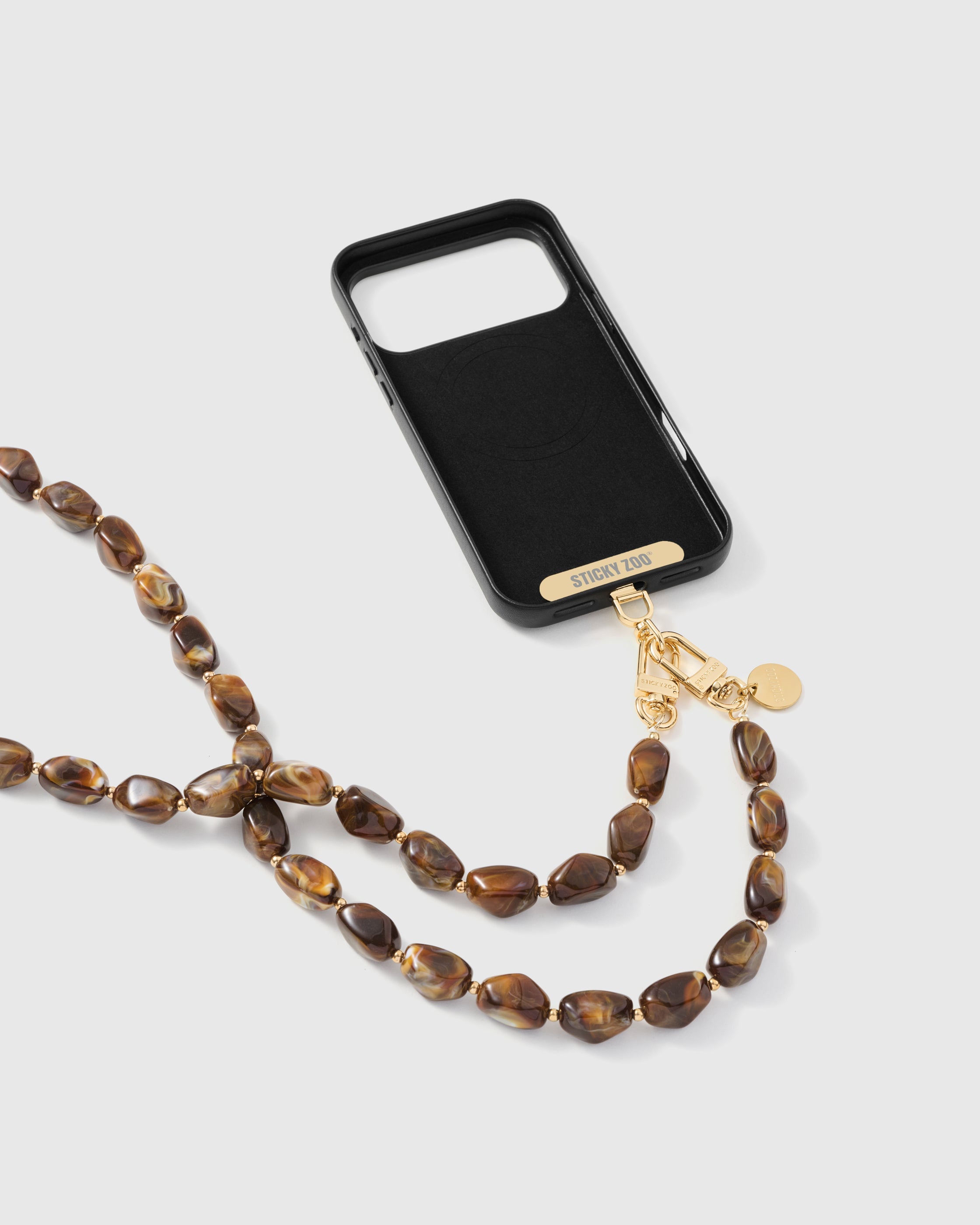 AMBER SMOKE CROSS-BODY PHONE STRAP