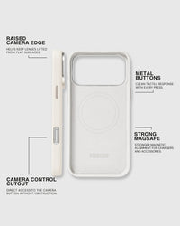 TEXTURED LEATHER CASE — WHITE