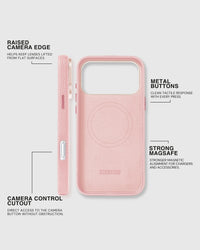 TEXTURED LEATHER CASE — PINK