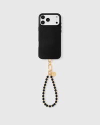 BLACK BEAD PHONE STRAP