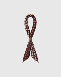 OXBLOOD PATCHWORK SILK SCARF