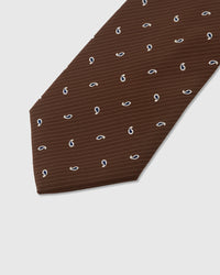 CHESTNUT MINI PAISLEY TIE