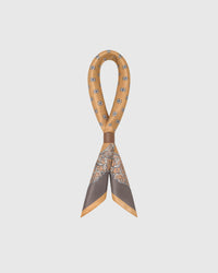 AMBER FOULARD SILK SCARF