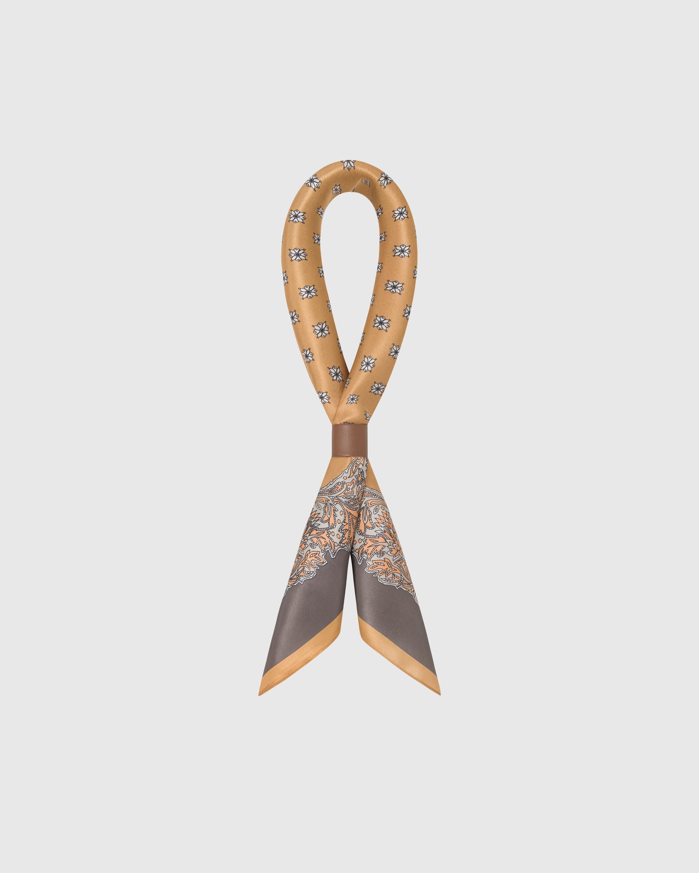 AMBER FOULARD SILK SCARF