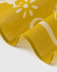 MUSTARD HERBARIUM SILK SCARF
