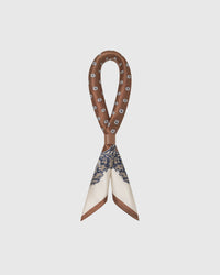 CHESTNUT BAROQUE SILK SCARF