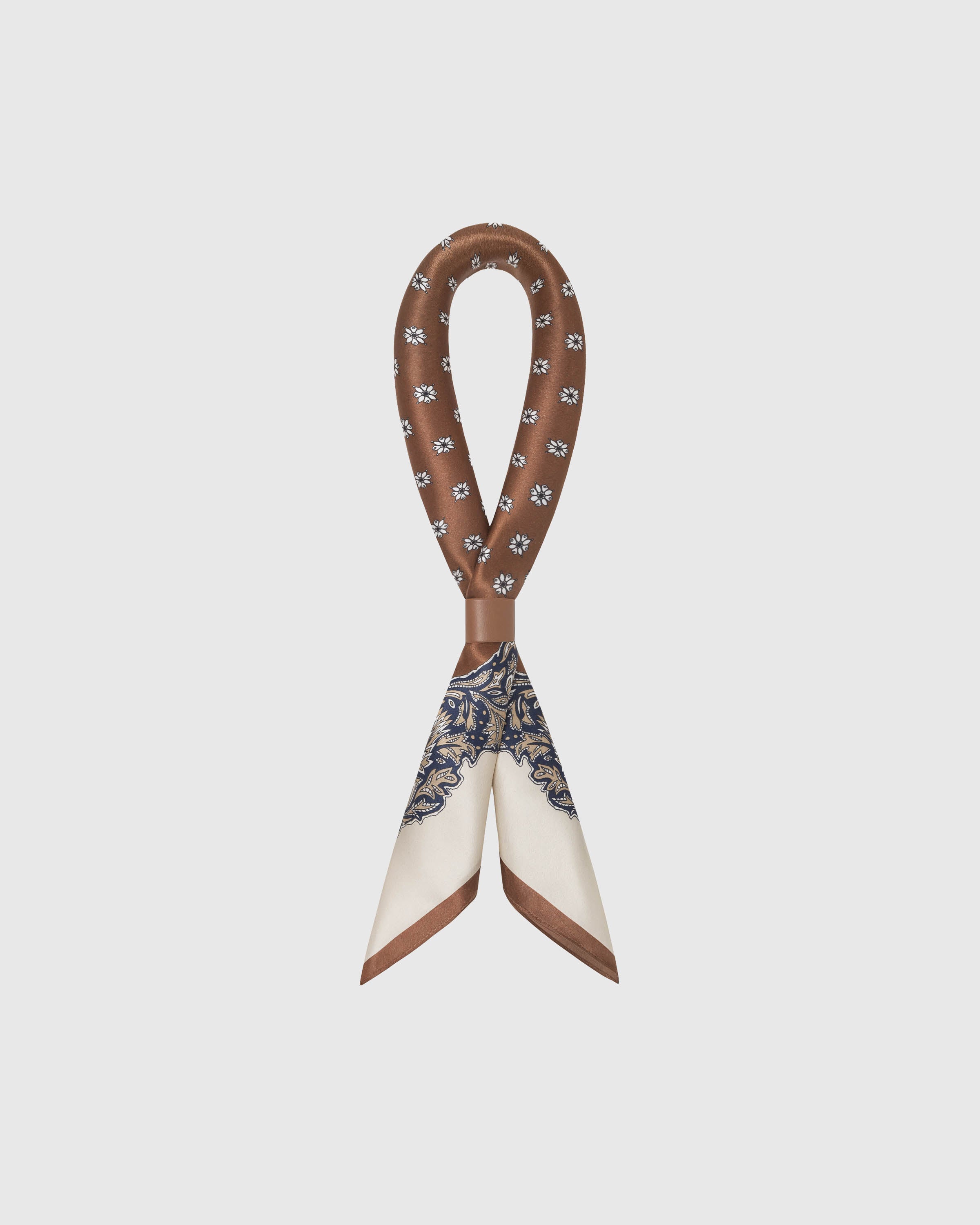 CHESTNUT BAROQUE SILK SCARF