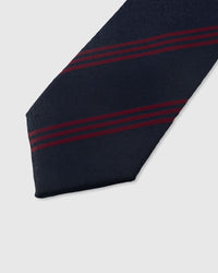 NAVY CRIMSON STRIPE TIE