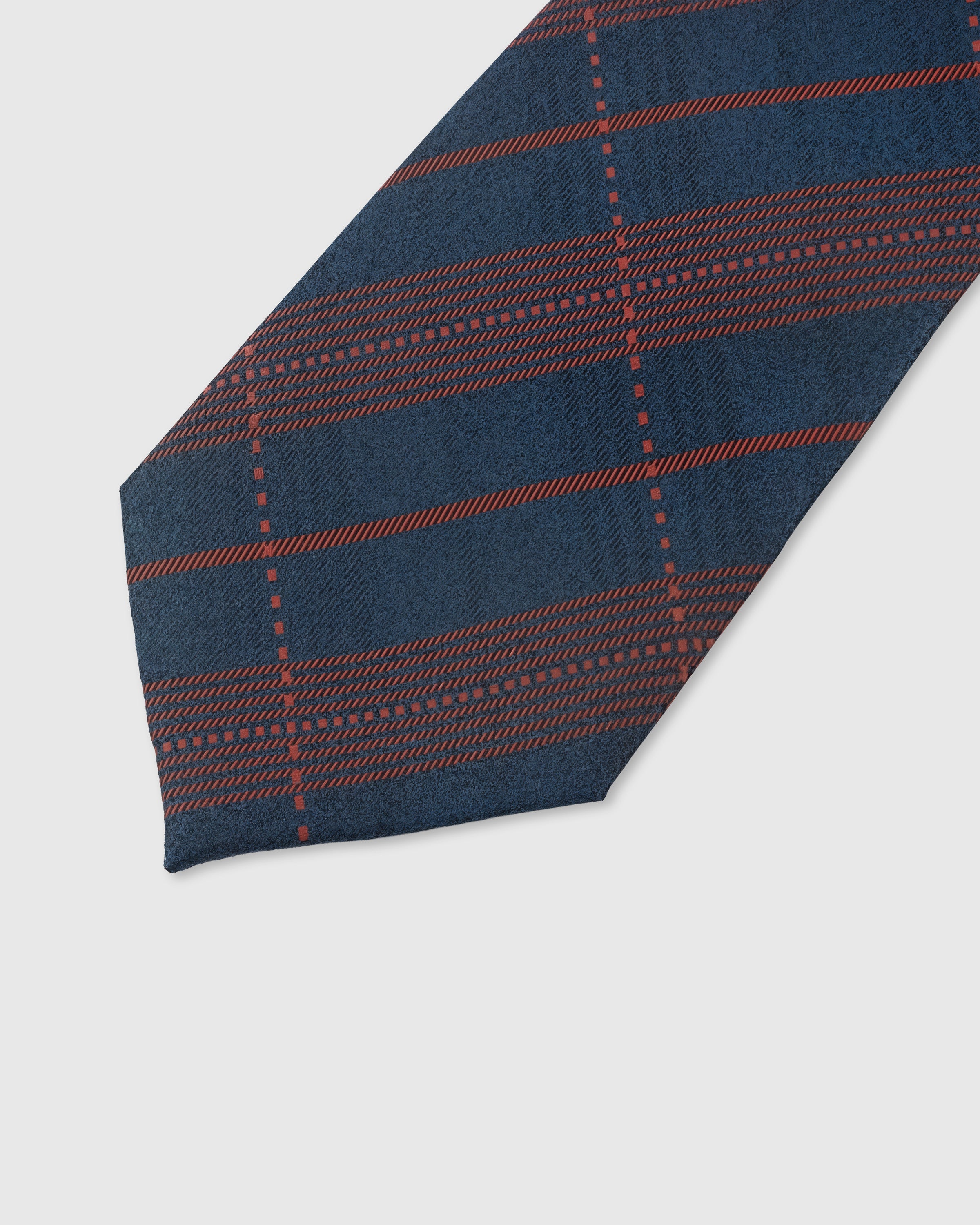NAVY TARTAN TIE