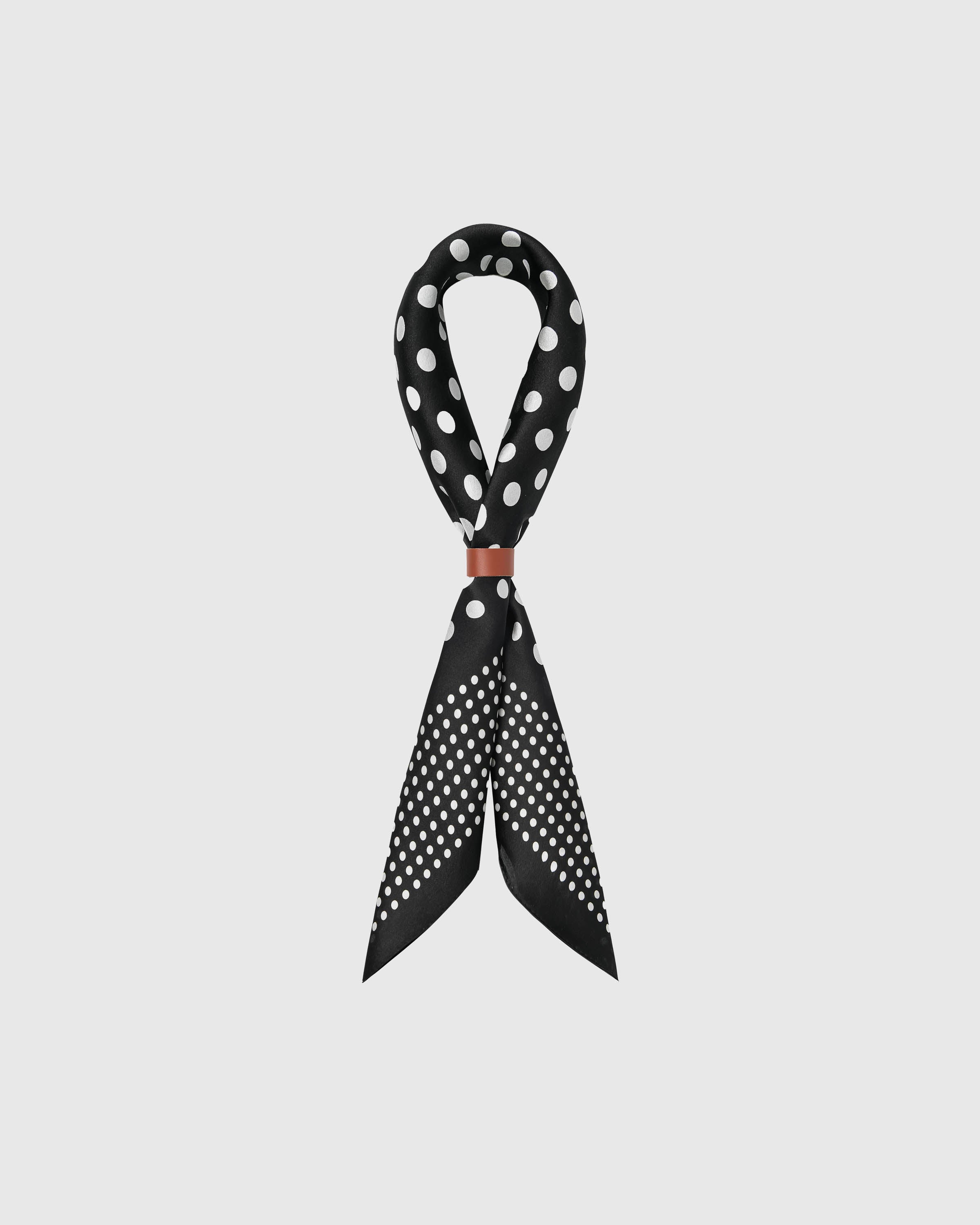 MIDNIGHT DOT SILK SCARF