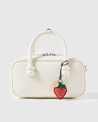 STRAWBERRY LEATHER BAG CHARM
