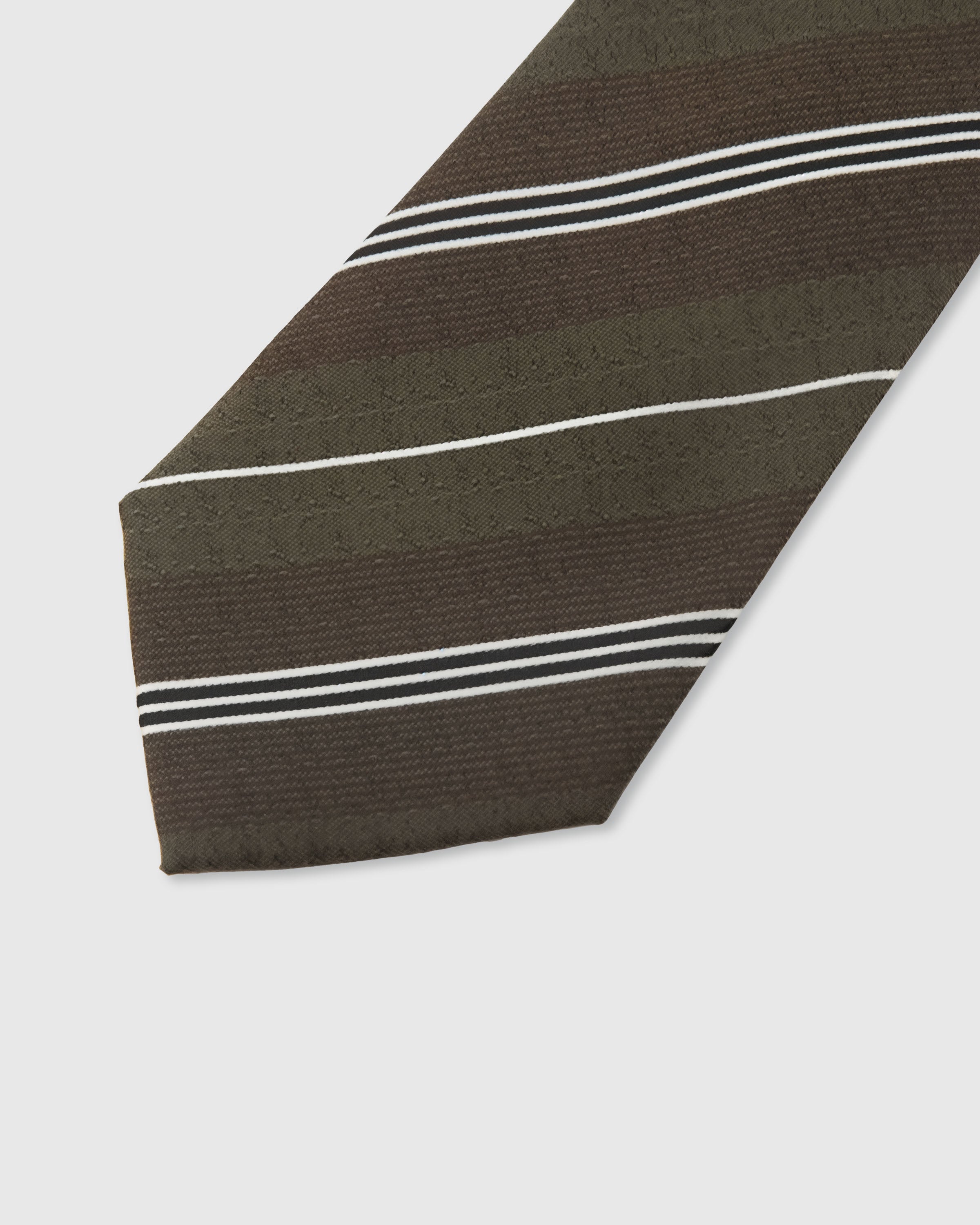 OLIVE TWIN STRIPE TIE