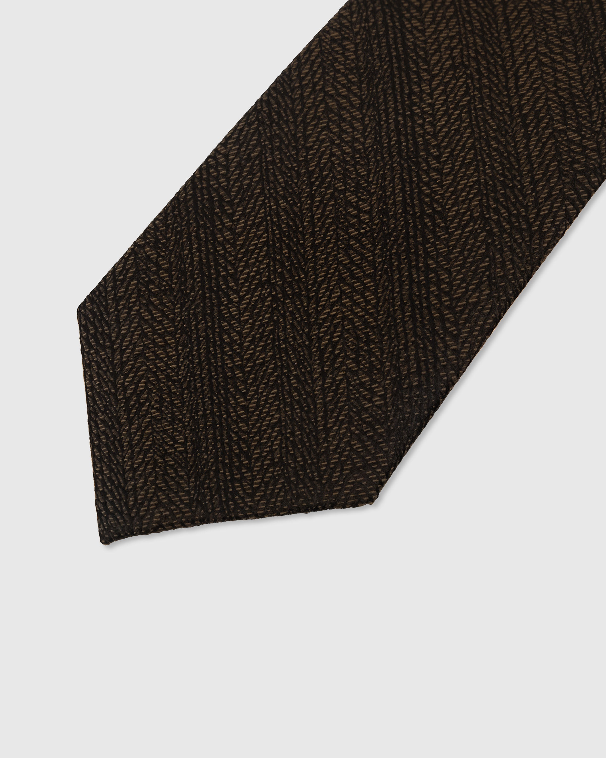 ESPRESSO HERRINGBONE TIE